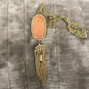 Kendra Scott Iridescent Tangerine Rayne Necklace